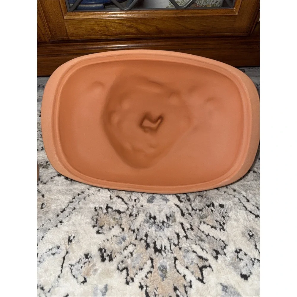 Farm 1984 Terra Cotta Clay Farm Baking Dish Dutch Oven Vintage Cottage